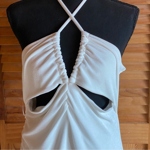 🎉HP🎉 🤍LuLu’s, Size XL, “Saw You Staring”, Asymmetrical Cutout Bodycon Dress - Picture 9 of 16